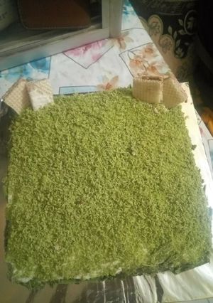 Foto resep Kue tart greentea(blackforest greentea) #momenmanis #siapramadan