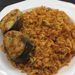 A picture of Jollof rice.
