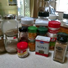 A picture of Spice Blends: Berbere, Dukkah, Ras El Hanout and Za'atar.