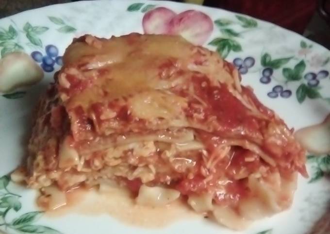 Cheese steak lasagna