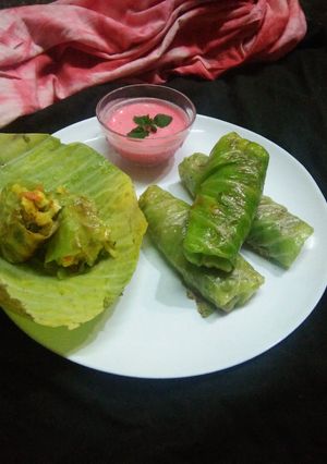 A picture of Stuffed Cabbage roll.