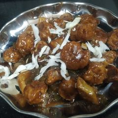 A picture of Potato soyabean chilli.
