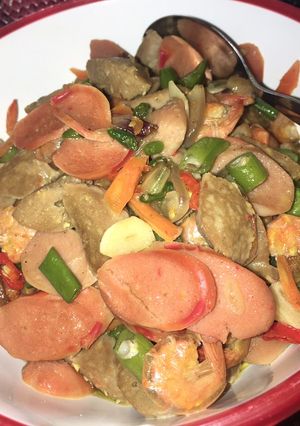 Foto resep Oseng udang sosis saos tiram