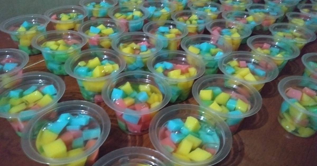 Resep Puding mozaik cup oleh NoviTan Cookpad