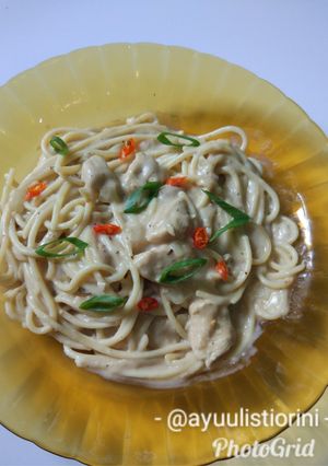 Foto resep 14. Spaghetti Chicken Carbonara