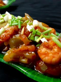 প্রন চিলি (prawn chilli recipe in Bengali) রেসিপির প্রধান ছবি
