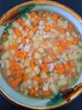 Canh cà rốt,khoai tây nấu thịt bằm
