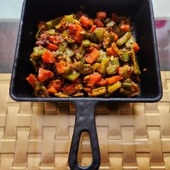 A picture of Flat beans and carrot ki sabji.