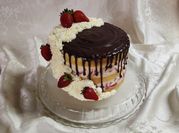 Una foto de naked cake