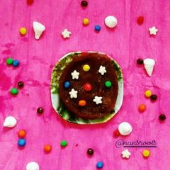 A picture of Butter biscuit almond cake 🍰/no oven, eggless cake.