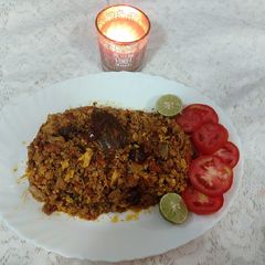 A picture of Mutton mince with eggs.