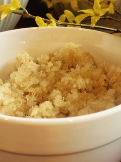 Una foto de Quinoa con leche de vainilla