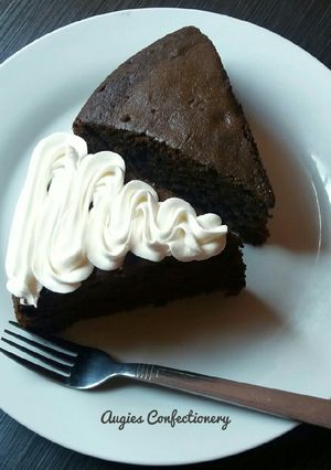 A picture of Chocolate mud cake.