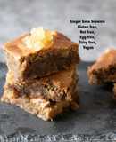 Ginger Bake Brownies
(Gluten free, Nut free, Egg free, Dairy free, Plantbased)