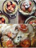Portobello mushroom oven baked omlette