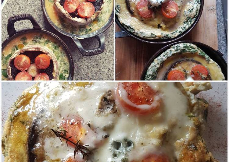 Easiest Way to Prepare Super Quick Homemade Portobello mushroom oven baked omlette