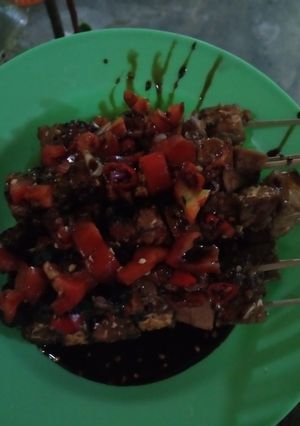 Foto resep Sate tempe baso pedas manis