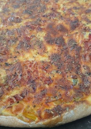 Une photo de Quiche poivrons lardons aux herbes de Provence