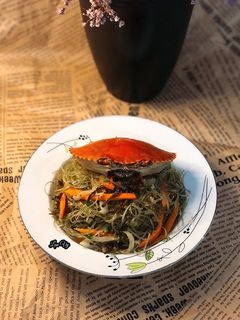 Hình của món Miến dong xào cua.