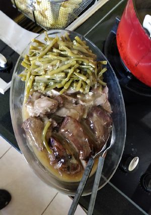Hình của món Cừu nướng đậu que.