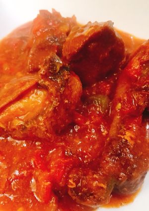 A picture of Fried chicken stew.