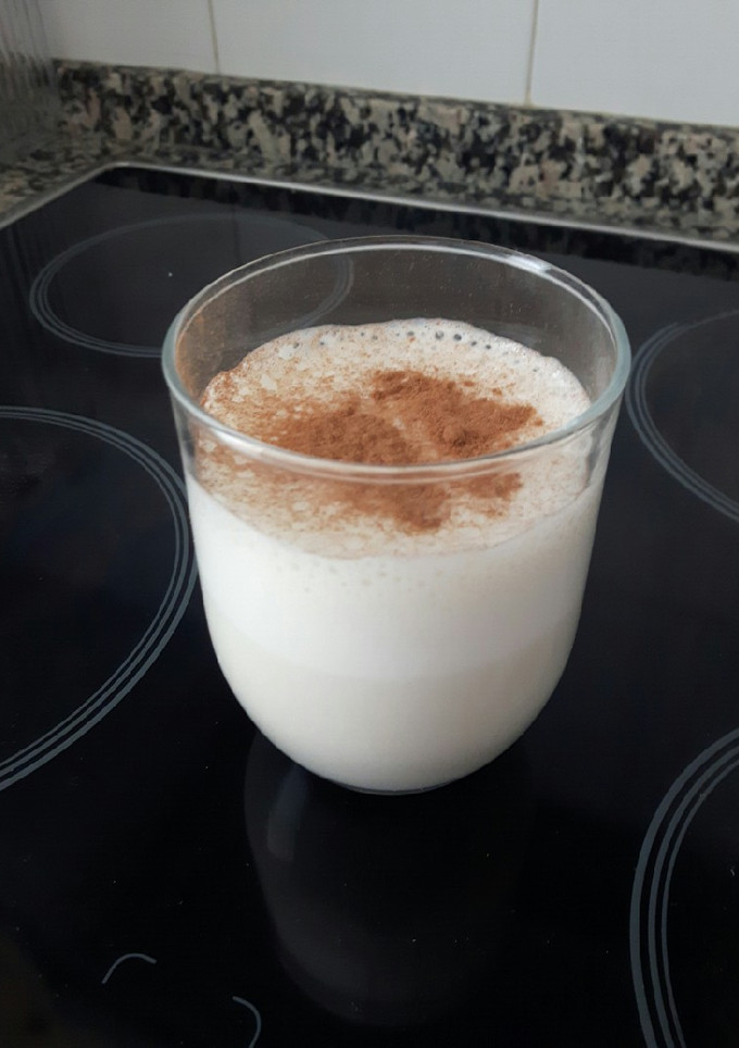 Una foto de Batido de plátano y yogur