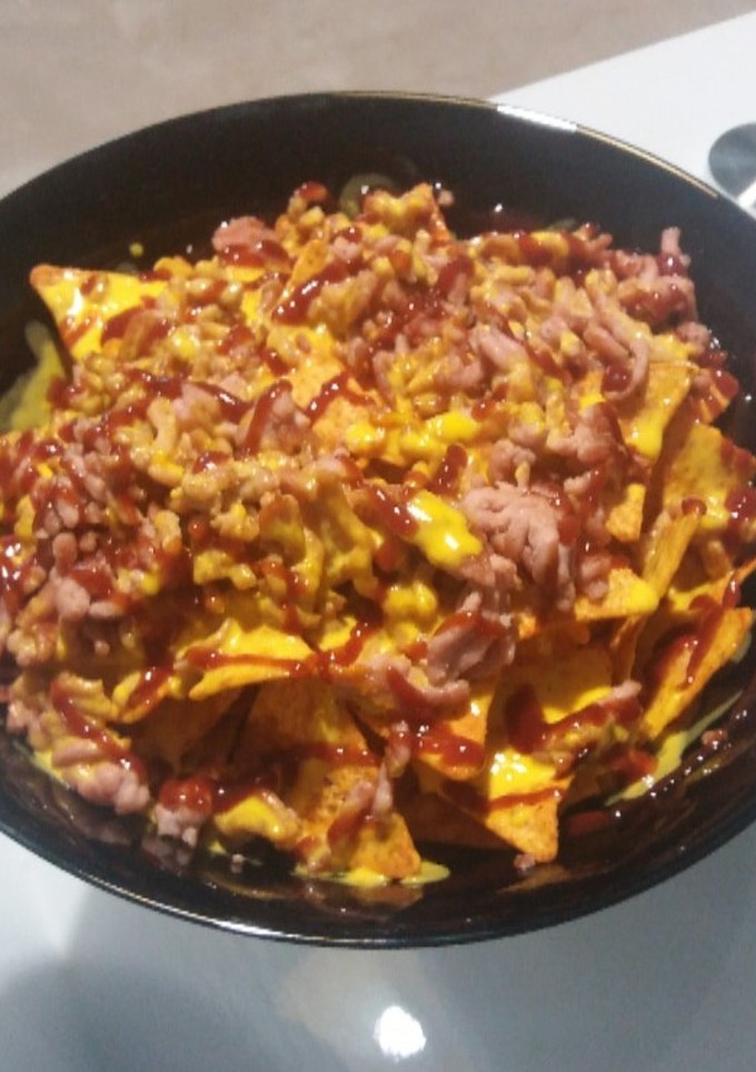 Una foto de Nachos con queso