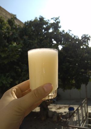 عکسی از دستور یخ در بهشت - اسموتی خربزه😍
