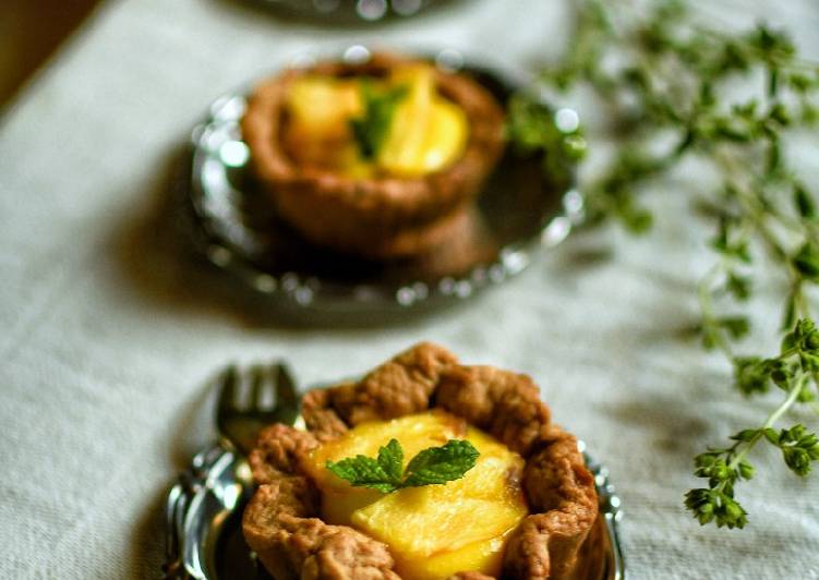 VEG CROSTATINE ALLA LIQUIRIZIA, ZAFFERANO E ANANAS CARAMELLATO