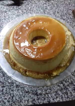 Una foto de Flan casero