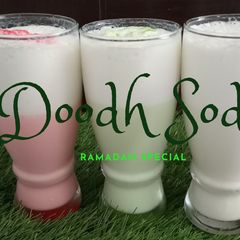 A picture of Doodh soda in Three Flavors.