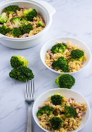 Une photo de Pâtes brocoli sauce cacahuète