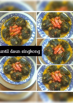 Foto resep Buntil daun singkong isi teri+kelapa parut 😋