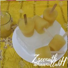 A picture of Pineapple Lemonade Popsicles.