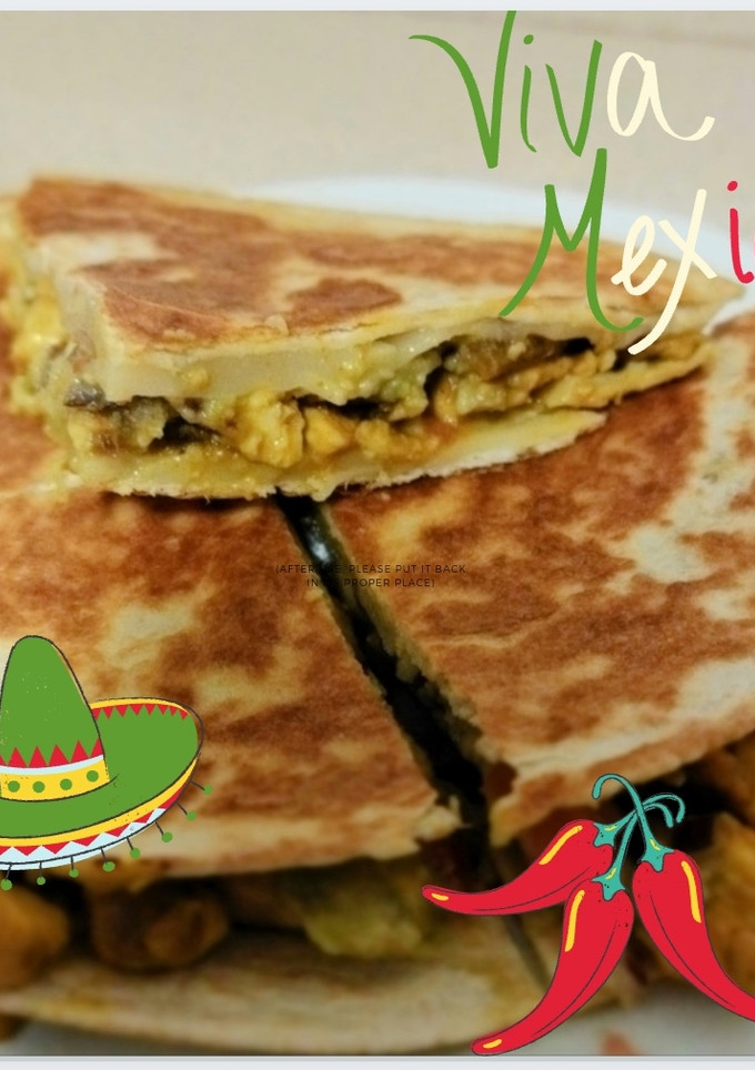 Una foto de Quesadillas de pollo con guacamole