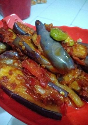 Foto resep Terong balado pete