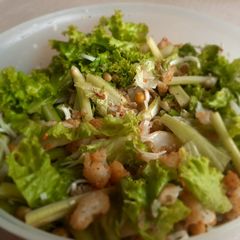 A picture of Green sea bass salad.