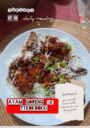 Foto resep Ayam Goreng Pedas Tteokbokki Korea