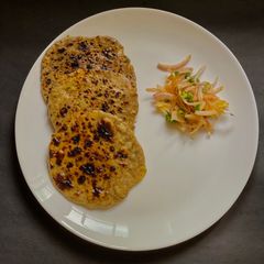 Sattu Cucumber Kulcha - Fasting or Vrat food for Breakfast A picture of Sattu Cucumber Kulcha - Fasting or Vrat food for Breakfast.