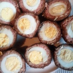 A picture of Scotch eggs.