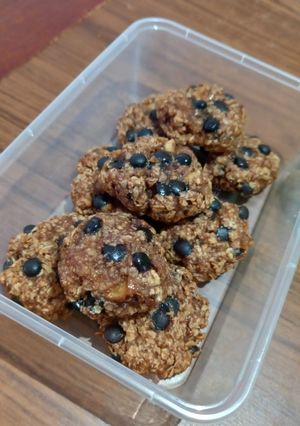Foto resep Banana Oat Soft Cookies (tanpa oven, tanpa tepung, tanpa gula)