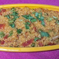 A picture of Daliya Upma (millet).