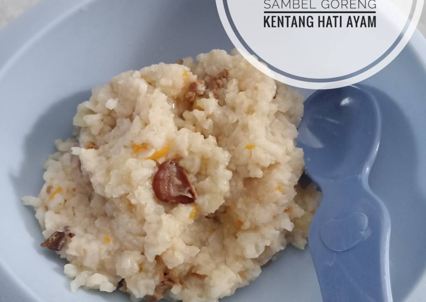 MPASI 9-11M Nasi tim sambel goreng kentang hati ayam