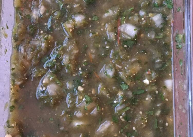 Recipe of Super Quick Homemade Tomatillo Salsa