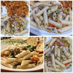 A picture of White Sauce Pasta.
