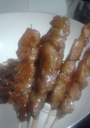 Foto resep Sate ayam dan sosis teflon