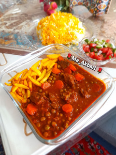 عکسی از دستور 🎀خورشت نخود فرنگی