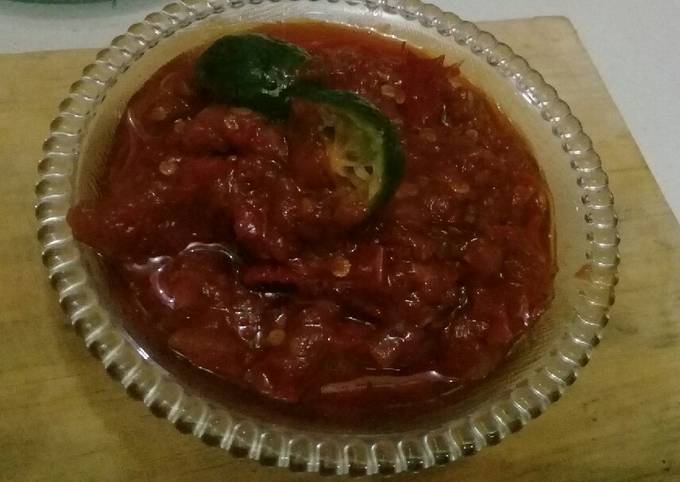 Sambel terasi jeding (bikin dower) ala @dapurbyana😊😁