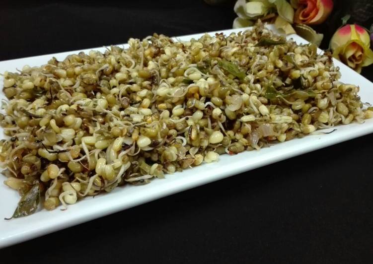 Ghee Sauteed Moong Sprouts