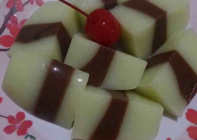 Puding coklat melon